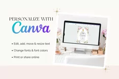 Girls Pink & Gold 10th Birthday Canva Invitation Template Product Image 3