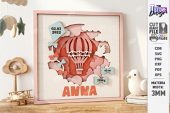 Baby Birth Announcement Laser Cut | Newborn | Nursery Decor Product Image 1