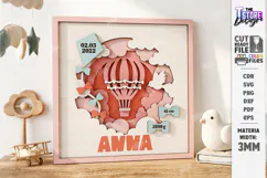 Baby Birth Announcement Laser Cut | Newborn | Nursery Decor Product Image 1