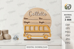 Personalized Baby Name Signs Bundle Lasercut.Birth Stats SVG Product Image 12