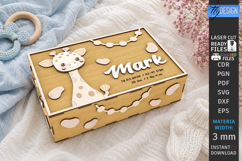 Personalized Baby Memory Box Laser Cut | Keepsake Box Laser Product Image 1