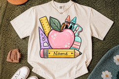 Personalized Teacher Apple PNG, Back To School Design Product Image 2