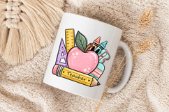 Personalized Teacher Apple PNG, Back To School Design Product Image 4