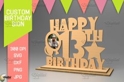 Laser Cut Frame. Personalized Birthday Sign Product Image 1