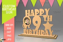 3D Laser Cut Frame. Personalized Birthday Sign Product Image 1