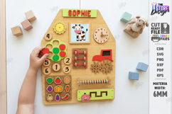 Personalized Busy Board Laser Cut | Montessori | Kids Laser Product Image 1