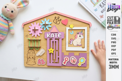 Personalized Busy Board Laser Cut | Kids Montessori Toy SVG Product Image 1