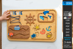 Personalized Busy Board Laser Cut| Sensory Board |Montessori Product Image 1