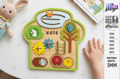 Personalized Busy Board Laser Cut | Kids Montessori Toy SVG Product Image 1