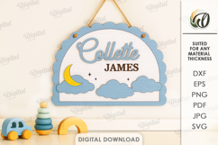 Personalized Children&#039;s Sign Laser Cut. Kids Room Decor SVG Product Image 1
