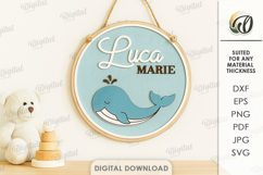 Personalized Children&#039;s Sign Laser Cut. Kids Room Decor SVG Product Image 1