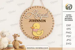 Personalized Children's Sign Laser Cut. Kids Room Decor SVG Product Image 1