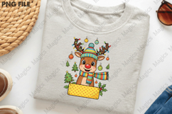 Personalized Christmas Boy Reindeer Png Product Image 3