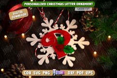 Monogram Ornament Laser Cut | Christmas Tree Toy | Snowflake Product Image 1