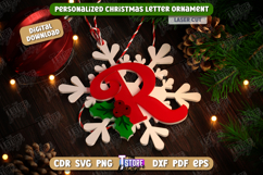 Monogram Ornament Laser Cut | Christmas Tree Toy | Snowflake Product Image 1