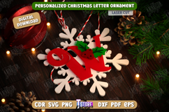 Monogram Ornament Laser Cut | Christmas Tree Toy | Snowflake Product Image 1