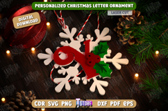 Monogram Ornament Laser Cut | Christmas Tree Toy | Snowflake Product Image 1