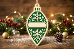 Personalized Christmas Ornament SVG, Laser Cut Name Bauble Product Image 2