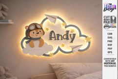 Cloud Night Light Laser Bundle | Nursery Decor | Kids Laser Product Image 13