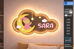 Personalized Cloud Night Light Laser Cut | Kids Name Signs Product Image 1
