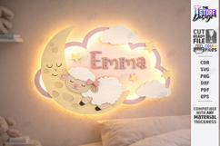 Cloud Night Light Laser Bundle | Nursery Decor | Kids Laser Product Image 15