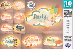 Cloud Night Light Laser Bundle | Nursery Decor | Kids Laser Product Image 1