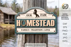 Personalized Country Sign Laser Cut. Outdoor SIgn SVG Product Image 1