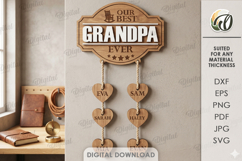 Personalized Dad Signs Bundle Laser Cut. Wall Decor SVG Product Image 6