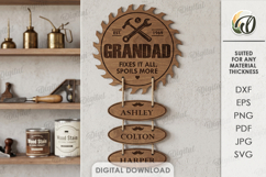 Personalized Dad Signs Bundle Laser Cut. Wall Decor SVG Product Image 12