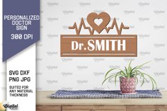 Personalized Doctor Sign Laser Cut. Wall Decor SVG Product Image 1