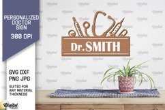 Personalized Doctor Sign Laser Cut. Wall Decor SVG Product Image 1