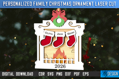 Family Christmas Ornament Laser Cut | Christmas Tree Toy Product Image 1