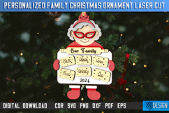 Family Christmas Ornament Laser Cut | Christmas Tree Toy Product Image 1