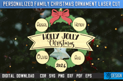Family Christmas Ornament Laser Cut | Christmas Tree Toy Product Image 1