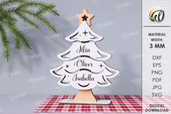 Personalized Family Christmas Trees Bundle Laser Cut Product Image 2