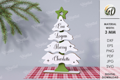Personalized Family Christmas Trees Bundle Laser Cut Product Image 12