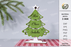 Personalized Family Christmas Trees Bundle Laser Cut Product Image 9