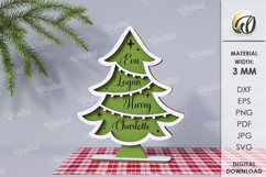 Personalized Family Christmas Trees Bundle Laser Cut Product Image 10