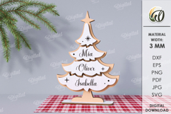 Personalized Family Christmas Trees Bundle Laser Cut Product Image 11