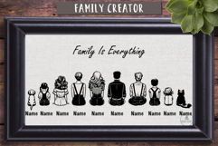 Personalized Family Creator Sitting big family svg