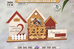 Personalized Family House Sign Laser Cut, Perpetual Calendar Product Image 5