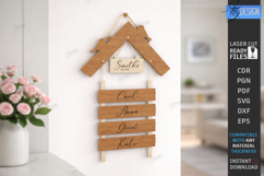 Personalized Family Wall Sign Laser Cut | Wall Decor | Home Product Image 1