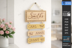 Personalized Family Wall Sign Laser Cut | Wall Decor | Home Product Image 1