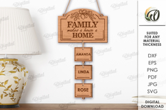 Personalized Family Wall Sign Laser Cut. Home Wall Decor DVG Product Image 1