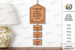 Personalized Family Wall Sign Laser Cut. Home Wall Decor DVG Product Image 1