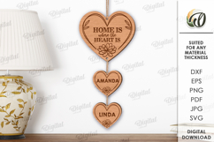 Personalized Family Wall Sign Laser Cut. Home Wall Decor DVG Product Image 1