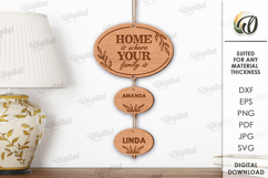 Personalized Family Wall Sign Laser Cut. Home Wall Decor DVG Product Image 1