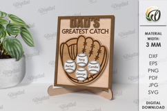 Personalized Father&#039;s Day Gift Lasercut. Family Name Board Product Image 1