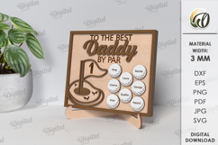 Personalized Father&#039;s Day Gift Lasercut. Family Name Board Product Image 1
