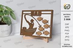 Personalized Father&#039;s Day Gift Lasercut. Family Name Board Product Image 1